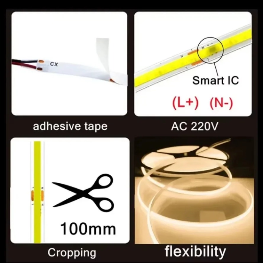 10~0.5M 220V COB LED Strip Fle - Actinic Blue Led 评论和价格