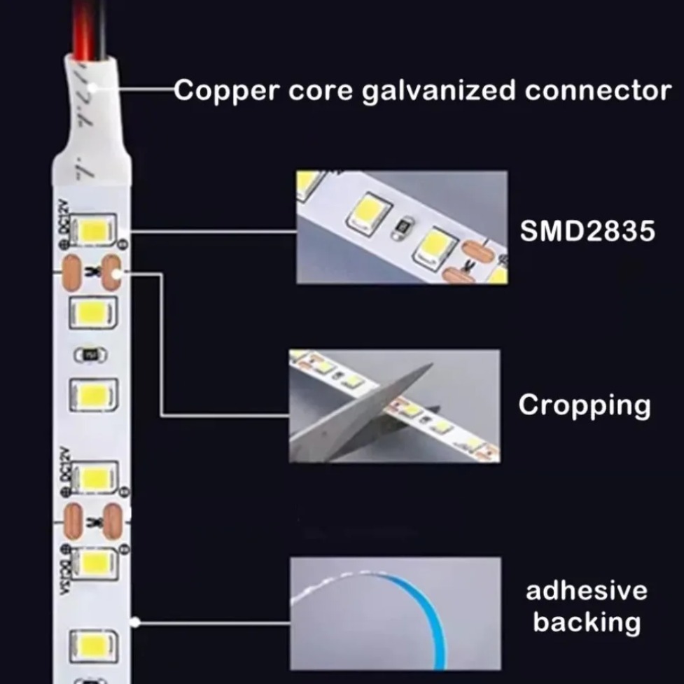 DC12V/24V SMD2835 LED Strip 8m - Actinic Blue Led 评论和价格