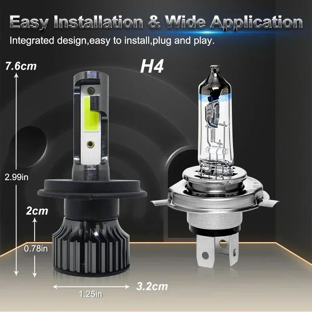 P1Car LED Headlight H4 H7 H1 H - Actinic Blue Led 评论和价格