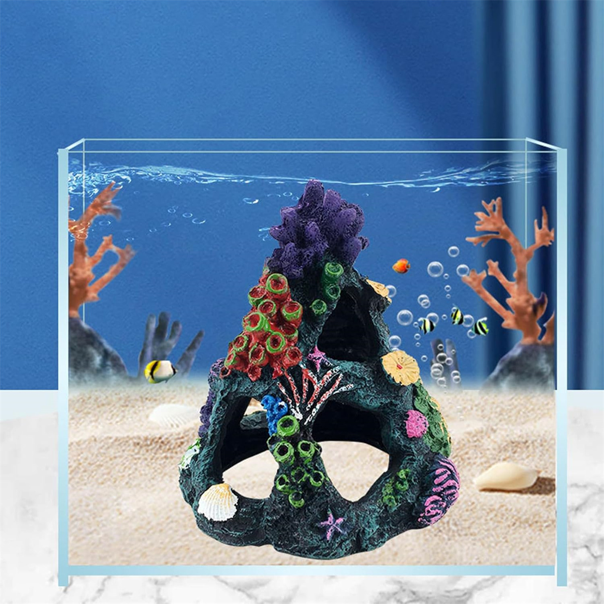 1pc Vintage Resin Coral Reef A - Aquarium Marine Rock 评论和价格