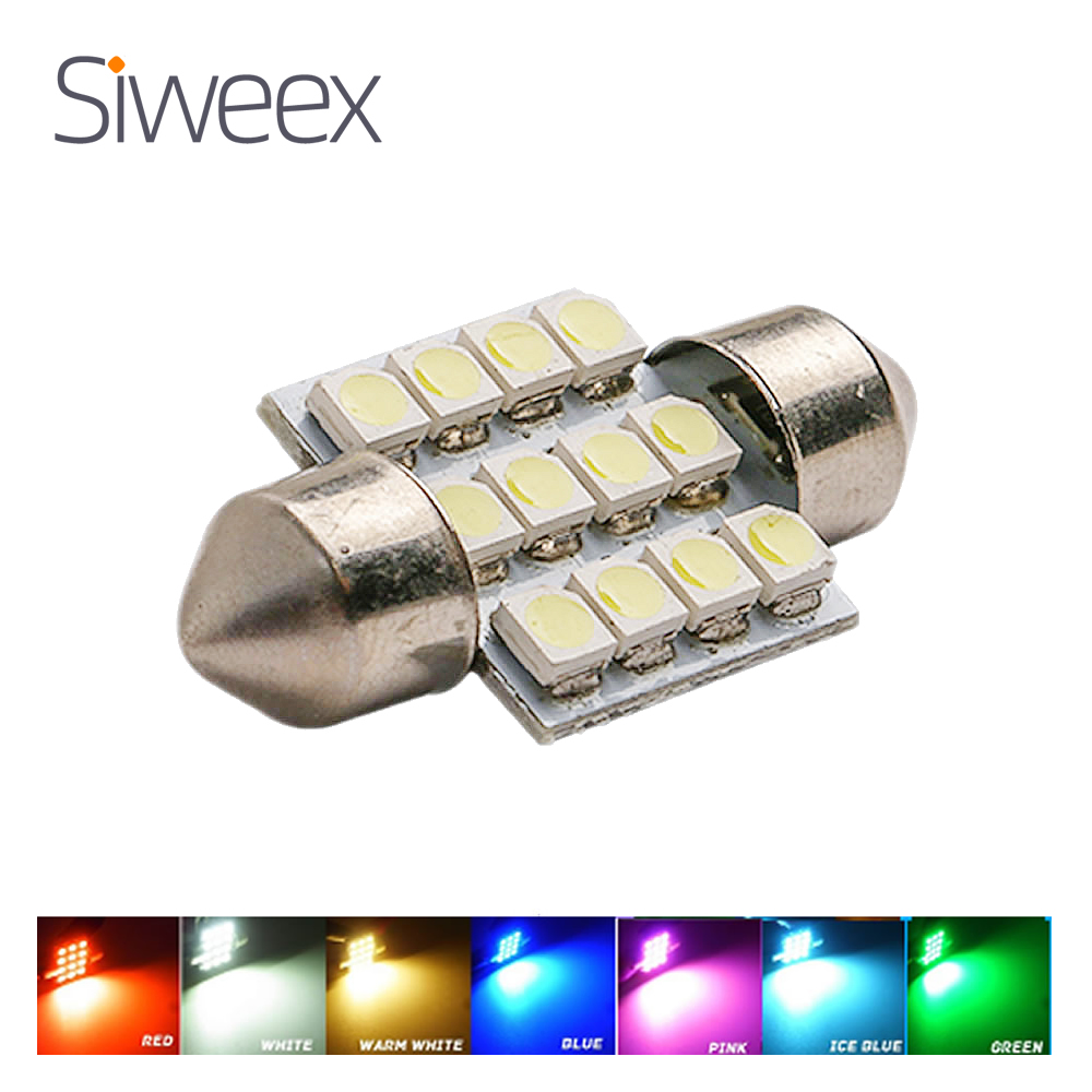 31mm 3528 1210 SMD 12 LED Car  - Actinic Blue Led 评论和价格
