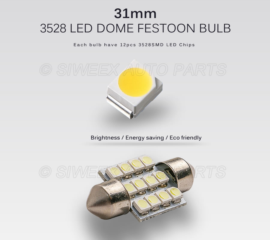 31mm 3528 1210 SMD 12 LED Car  - Actinic Blue Led 评论和价格