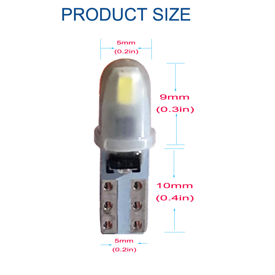 10pcs T5 PC74 B8.5 LED Canbus  - Actinic Blue Led 评论和价格