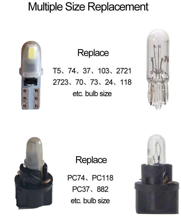 10pcs T5 PC74 B8.5 LED Canbus  - Actinic Blue Led 评论和价格